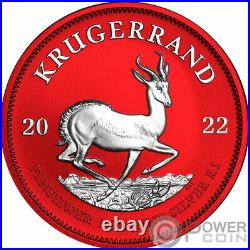 KRUGERRAND Space Red 1 Oz Silver Coin 1 Rand South Africa 2022