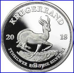 Krugerrand 2018 South Africa Fine Silver Proof Coin 1 Oz