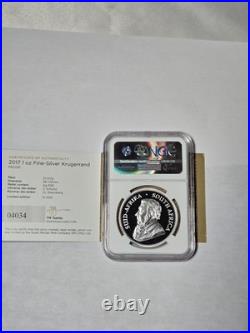 LE 2017 Silver Krugerrand 1 oz NGC GEM PROOF 50th Anniversary First Silver COA