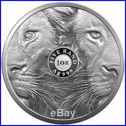 LION & KRUGERRAND SOUTH AFRICA 2019 2 X 1 oz Proof Silver Coins Privy Mark