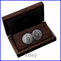 LION SOUTH AFRICA BIG FIVE SERIES 2019 2 X 5 Rand 1 oz Proof Silver Coins