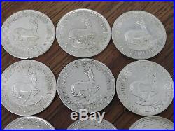 LOT OF 20 South Africa 5 SHILLINGS CROWN 1949 1953 SILVER CONTENT