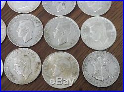 LOT OF 20 South Africa 5 SHILLINGS CROWN 1949 1953 SILVER CONTENT