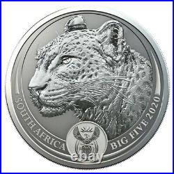 Leopard and Krugerrand proof silver coins set South Africa 2020