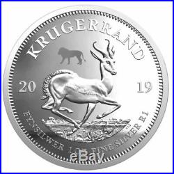 Lion & Krugerrand Privy South Africa 2019 2 X 5 Rand 1 Oz Proof Silver Coin