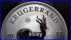 Lot Of 2 South Africa 2017 1 Ounce Silver Krugerrand 50th Anniversary Coins