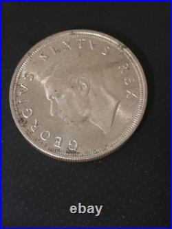 Lot Of 3 South Africa 1952 5 Shillings Silver Coins Circulated 50% Silver