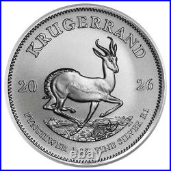 Lot of 100 2026 South Africa Silver Krugerrand 1 oz Brilliant Uncirculated