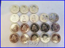 Lot of 18. 1964 PROOF South Africa 20 Cents. Raw