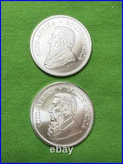 Lot of 2 2025 South Africa Krugerrand 1 oz. Silver Coins? . 999 Pure Silver