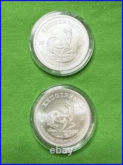 Lot of 2 2025 South Africa Krugerrand 1 oz. Silver Coins? . 999 Pure Silver