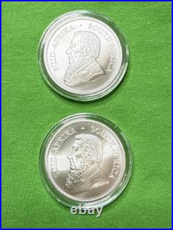 Lot of 2 2025 South Africa Krugerrand 1 oz. Silver Coins? . 999 Pure Silver
