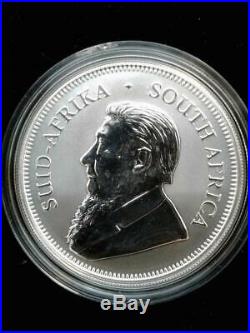 Lot of 3 1 oz. 999 South African Silver Krugerrand Coin, 2017 PU, 2018-2019 BU