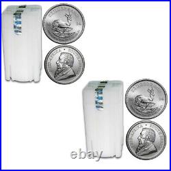 Lot of 50 2024 South Africa 1 oz 999 Fine Silver Krugerrand BU In Stock