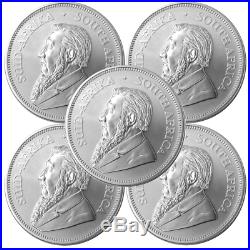 Lot of 5 2018 South Africa Silver Krugerrand 1 oz Brilliant Uncirculated
