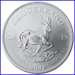 Lot of 5 2019 South Africa Silver Krugerrand 1 oz Brilliant Uncirculated