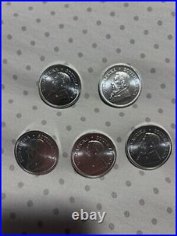 Lot of 5 2022 South Africa 1 oz. 999 Silver Krugerrand Coin BU In Stock