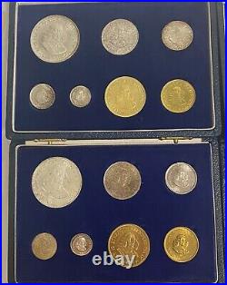 Lot of (6) 1961 1967 South African Silver Proof Coin Sets with SAM Box OGP