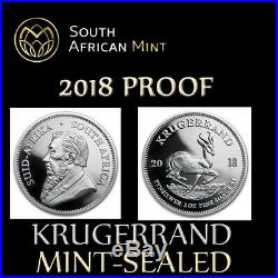 MINT SEALED 2018 South Africa Silver krugerrand Proof UNOPENED R1 1 RAND