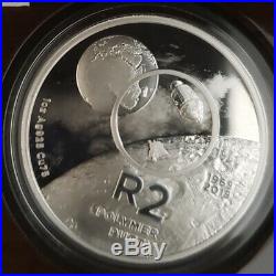 MINT SEALED 2019 South Africa Silver Proof R2 MOON LANDING POLYMER PUTTY 2 rand
