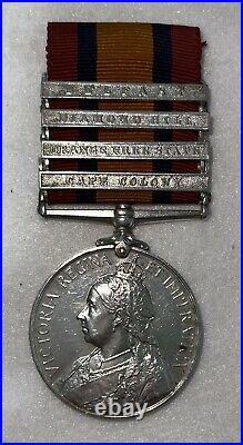 Medal Military Great Britain Silver Awarded South Africa 4 Staples