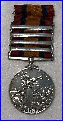 Medal Military Great Britain Silver Awarded South Africa 4 Staples