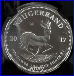 Milk Spot 2017 S Africa 1 Oz First Year Proof Silver Krugerrand Coin NGC PF70 UC