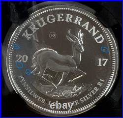 Milk Spot 2017 S Africa 1 Oz First Year Proof Silver Krugerrand Coin NGC PF70 UC