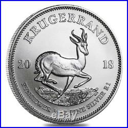 Monster Box of 500 2018 South Africa 1 oz Silver Krugerrand BU 20 Roll, Tube