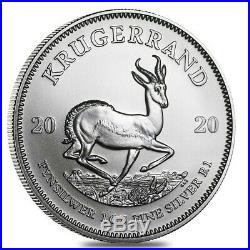 Monster Box of 500 2020 South Africa 1 oz Silver Krugerrand BU 20 Roll, Tube
