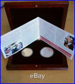 Nelson Mandela 90 Years 2008 Twin Set 1oz Gold and Silver Commemorative Medals