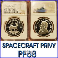 New 2019 South Africa SILVER Krugerrand spacecraft privy 1 Rand NGC PF68 Ranger