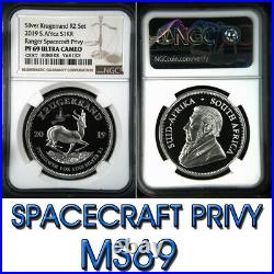 New 2019 South Africa SILVER Krugerrand spacecraft privy 1 Rand NGC PF69 Ranger