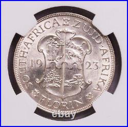 Ngc-ms62/63 1923/1924 South Africa 6pence+2+2.5shillings Silver 4pcs Lot