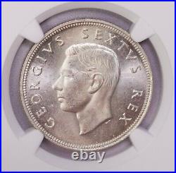 Ngc-ms63 1948/1949 South Africa 2-1/2shillings Silver 2pcs Lot Key Date Bu