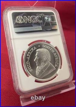 Only One On Ebay! Rare Brown Label 2020 South Africa Silver Krugerrand Ngc Ms70