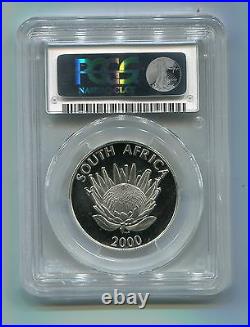 PCGS MS 64 South Africa 2000 R1 Silver Protea Wine Production Coin Only 612 Made