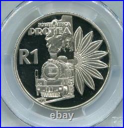 PCGS Secure MS 67 South Africa 2001 R1 Silver Protea Tourism Coin 616 Minted