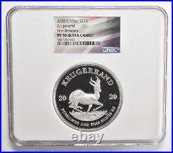 PF70UCAM 2020 South Africa 2 Krugerrand 2 Oz Fine Silver 1st Releases NGC 1123