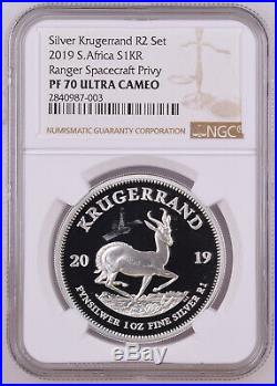 PF70 2019 SOUTH AFRICA SILVER KRUGERRAND PROOF ngc PF70 lunar spacecraft PRIVY