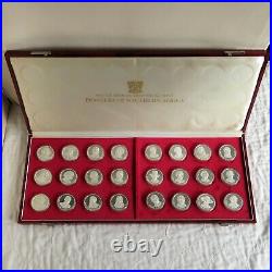 PIONEERS OF SOUTHERN AFRICA 24 X SILVER PROOF MEDAL SET cased