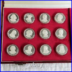 PIONEERS OF SOUTHERN AFRICA 24 X SILVER PROOF MEDAL SET cased