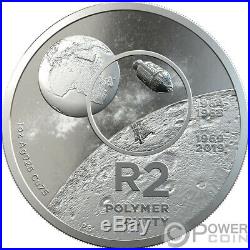 POLYMER PUTTY R2 Moon Landing 1 Oz Silver Coin 2 Rand South Africa 2019