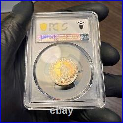 PR66 1964 South Africa Silver 10 Cent Proof, PCGS Secure- Rainbow Toned