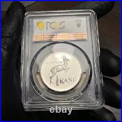 PR67DC 1984 South Africa Silver 1 Rand Proof, PCGS Secure- Pretty Rainbow Toned