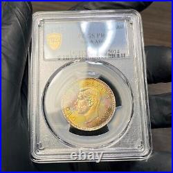 PR67 1952 South Africa 2 Shilling Silver Proof PCGS- NEON Rainbow Toned TOP POP