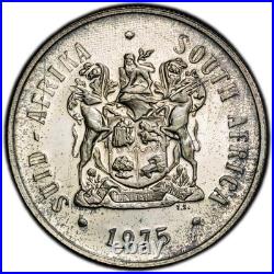 PR67 1975 South Africa 1 Rand Silver Proof, PCGS Trueview- Nicely Toned POP 1/1