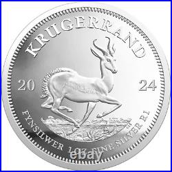 PRESALE 2024 South African 1oz Silver Krugerrand Proof Box & COA Only 5K Minted
