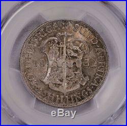 Pcgs-ms64 1932 South Africa 2shillings Silver Nice Toning Only One Finer