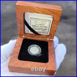 Platinum 1990 South Africa De Klerk 1/10 Oz Medal Gold Reef City Mint